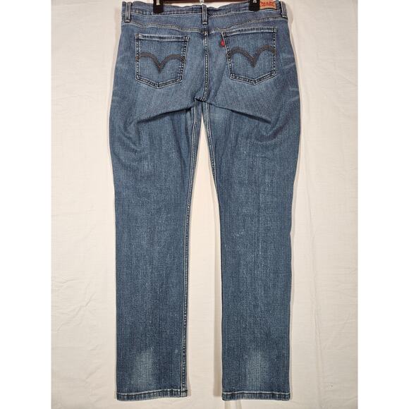 Levis 524 Too Superlow Jeans Womens 32x32* Blue Medium Wash Low Rise Bootcut - Picture 4 of 11